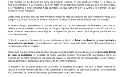 Centro-i celebra la toma de posesión de Claudia Sheinbaum como primera presidenta de México