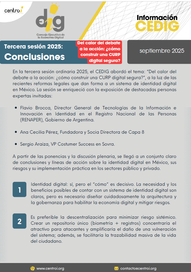 Conclusiones CEDIG 3/1