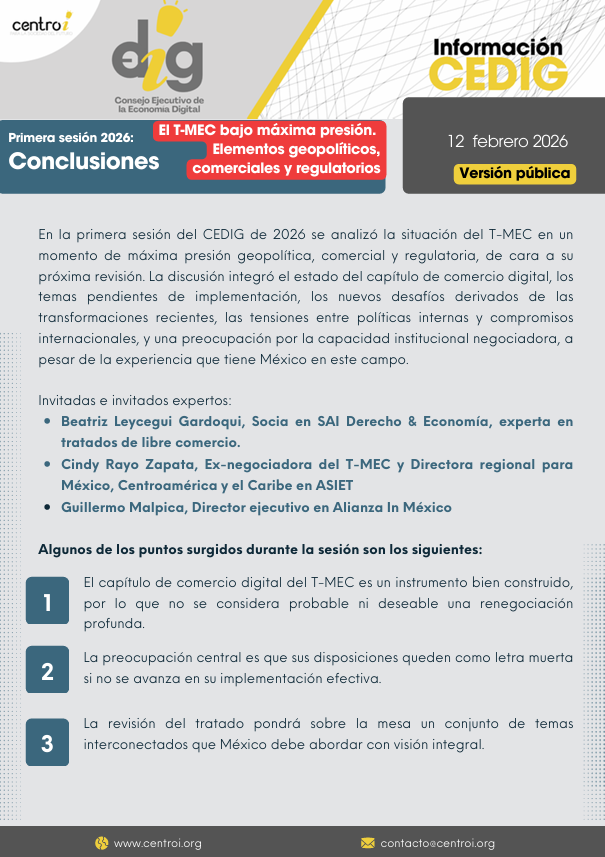 Cuarta sesión 2025: Conclusiones CEDIG