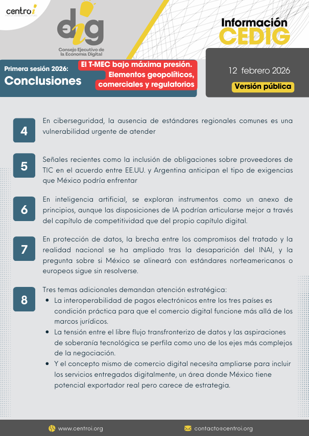 Cuarta sesión 2025: Conclusiones CEDIG