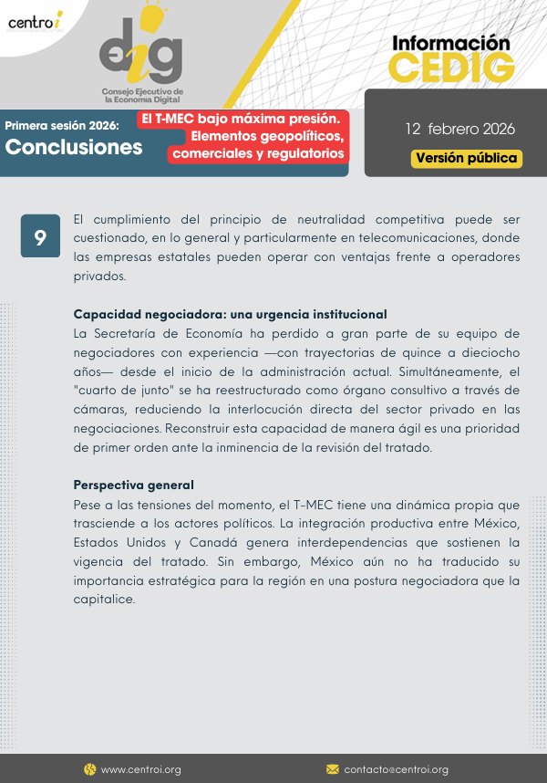 Cuarta sesión 2025: Conclusiones CEDIG